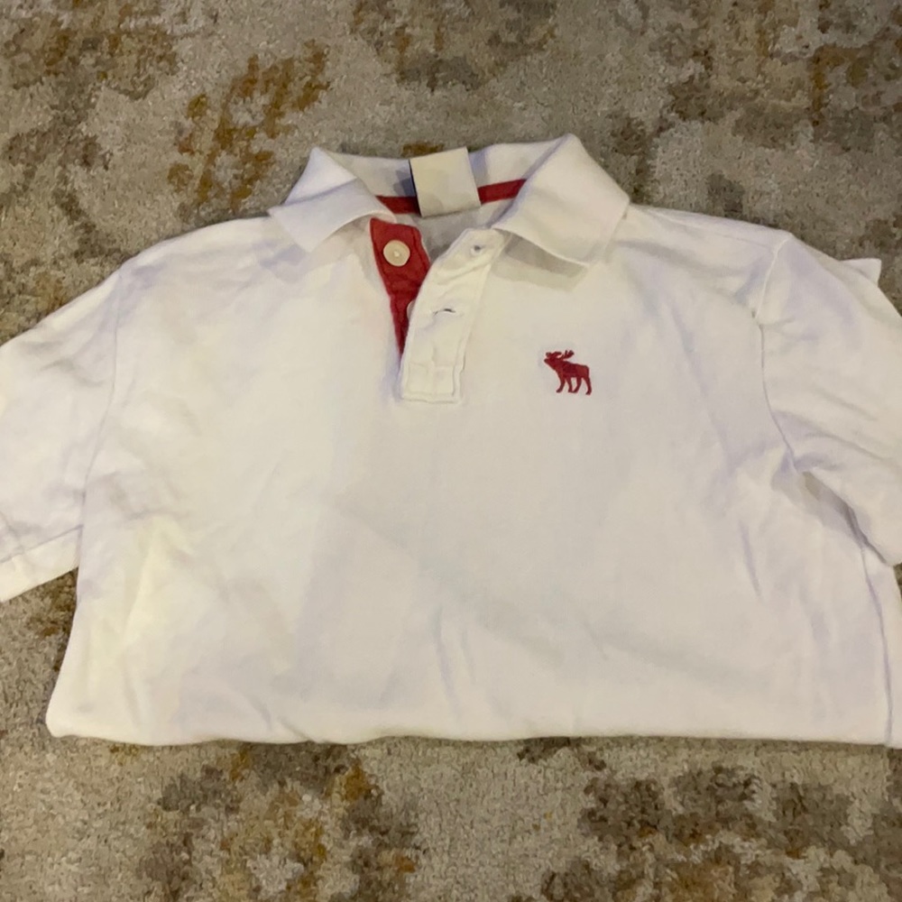 Boys white abercrombie shirt